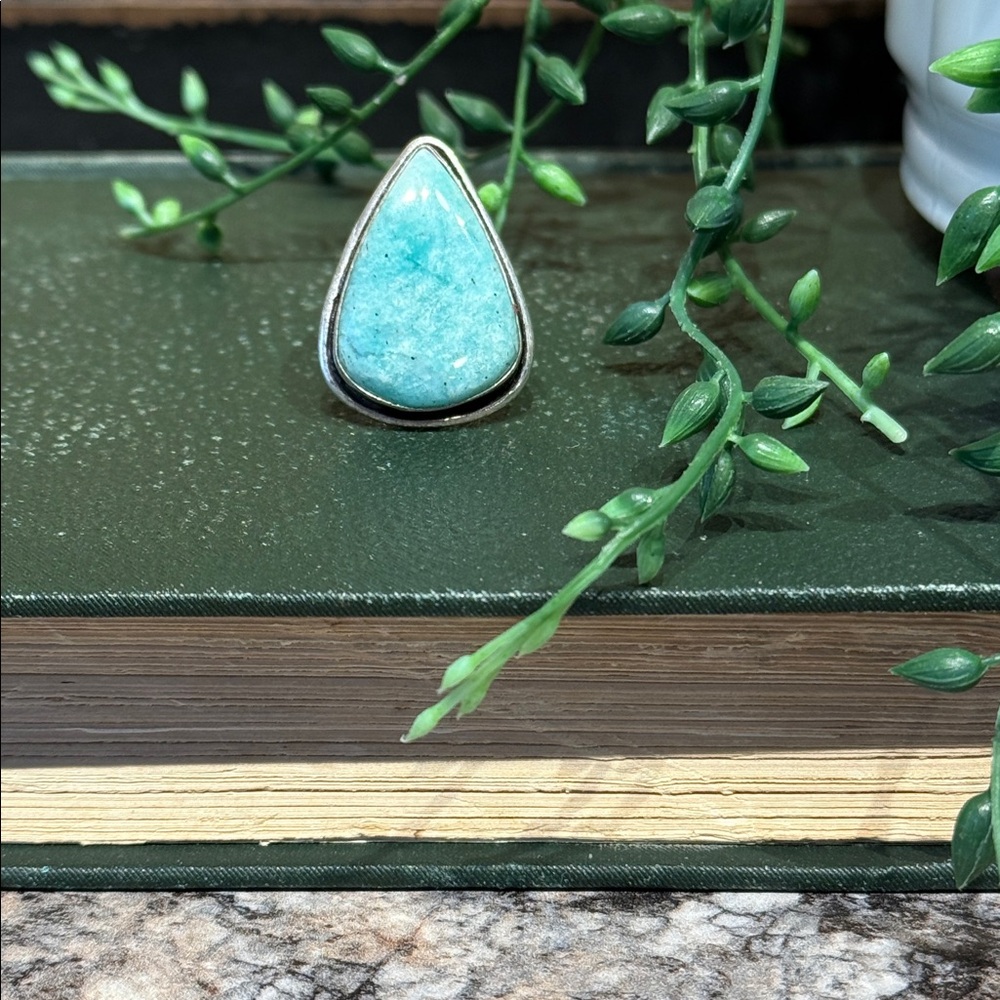 925 Amazonite Ring - image 2